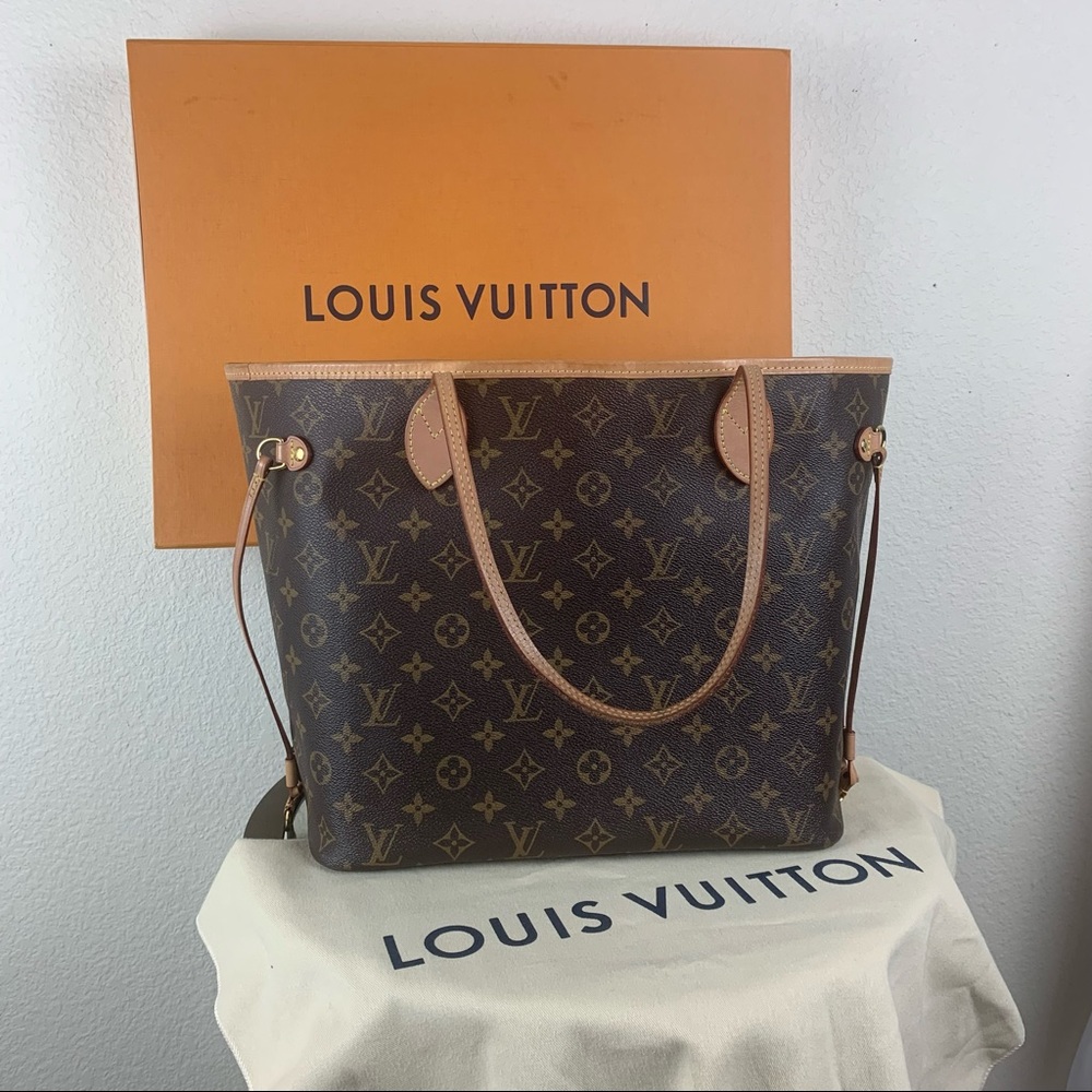 Louis Vuitton Neverfull MM Monogram Canvas Peony Pink Excellent Condition